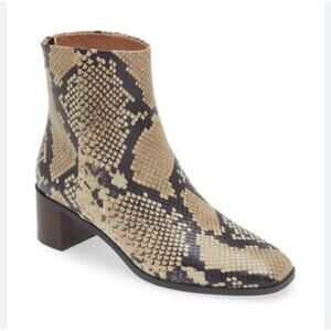 Madewell The Essex Ankle Boot In Ivory Multi size 8.5